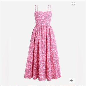 NWT J. Crew Cotton Poplin A-line Midi Dress in Rosebud Floral size 6